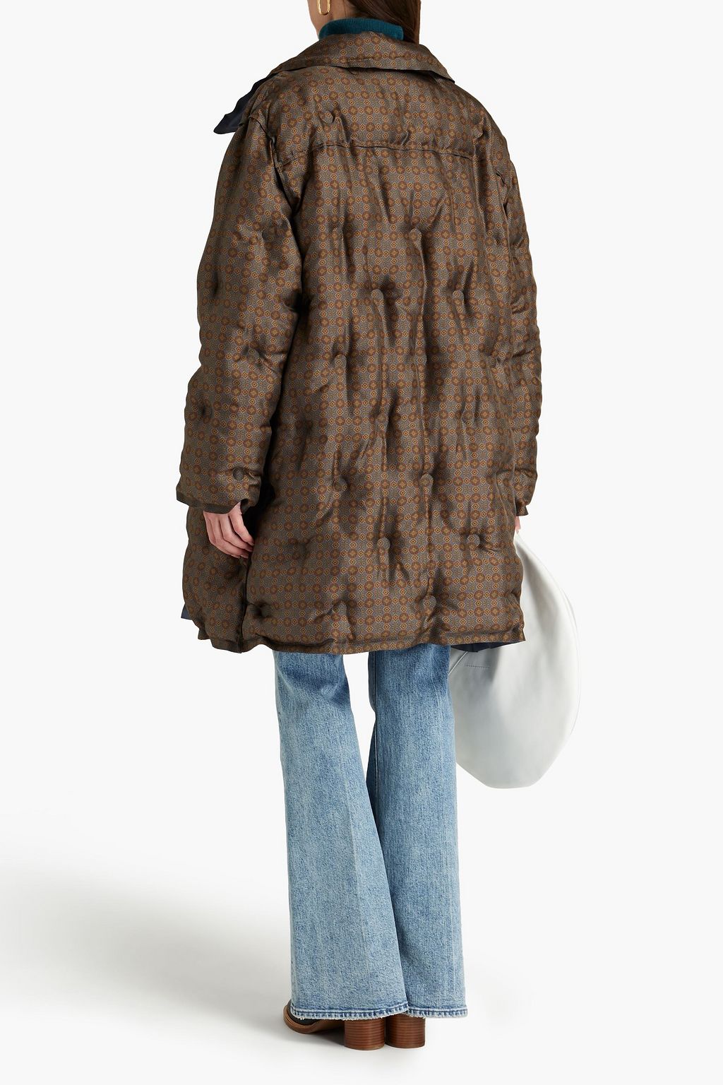 MAISON MARGIELA Reversible double-breasted quilted silk-twill and shell coat