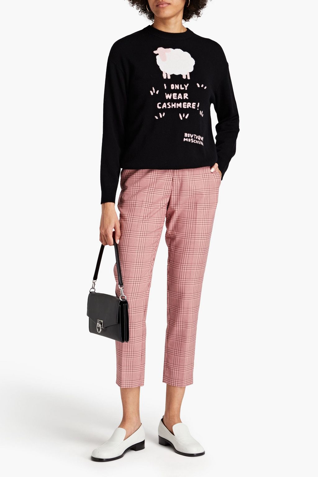 BOUTIQUE MOSCHINO Intarsia wool and cashmere-blend sweater