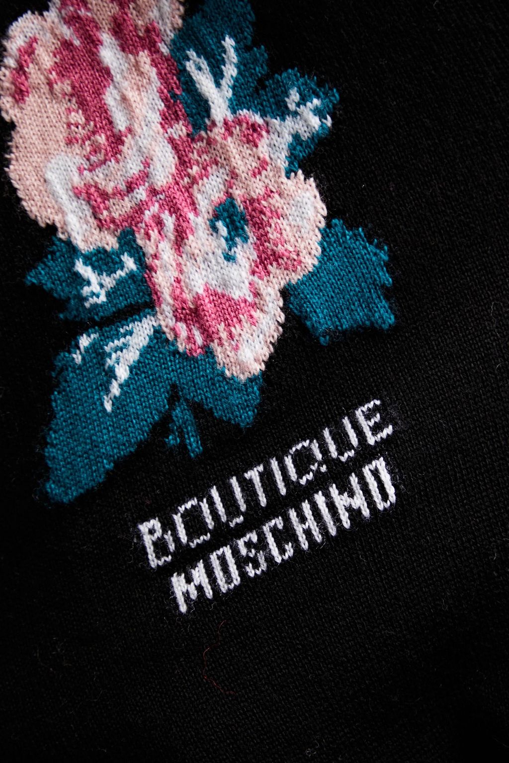 BOUTIQUE MOSCHINO Intarsia wool cardigan