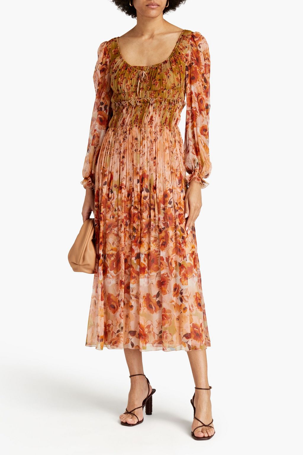 ALBERTA FERRETTI Floralprint midi dress Sale up to 70
