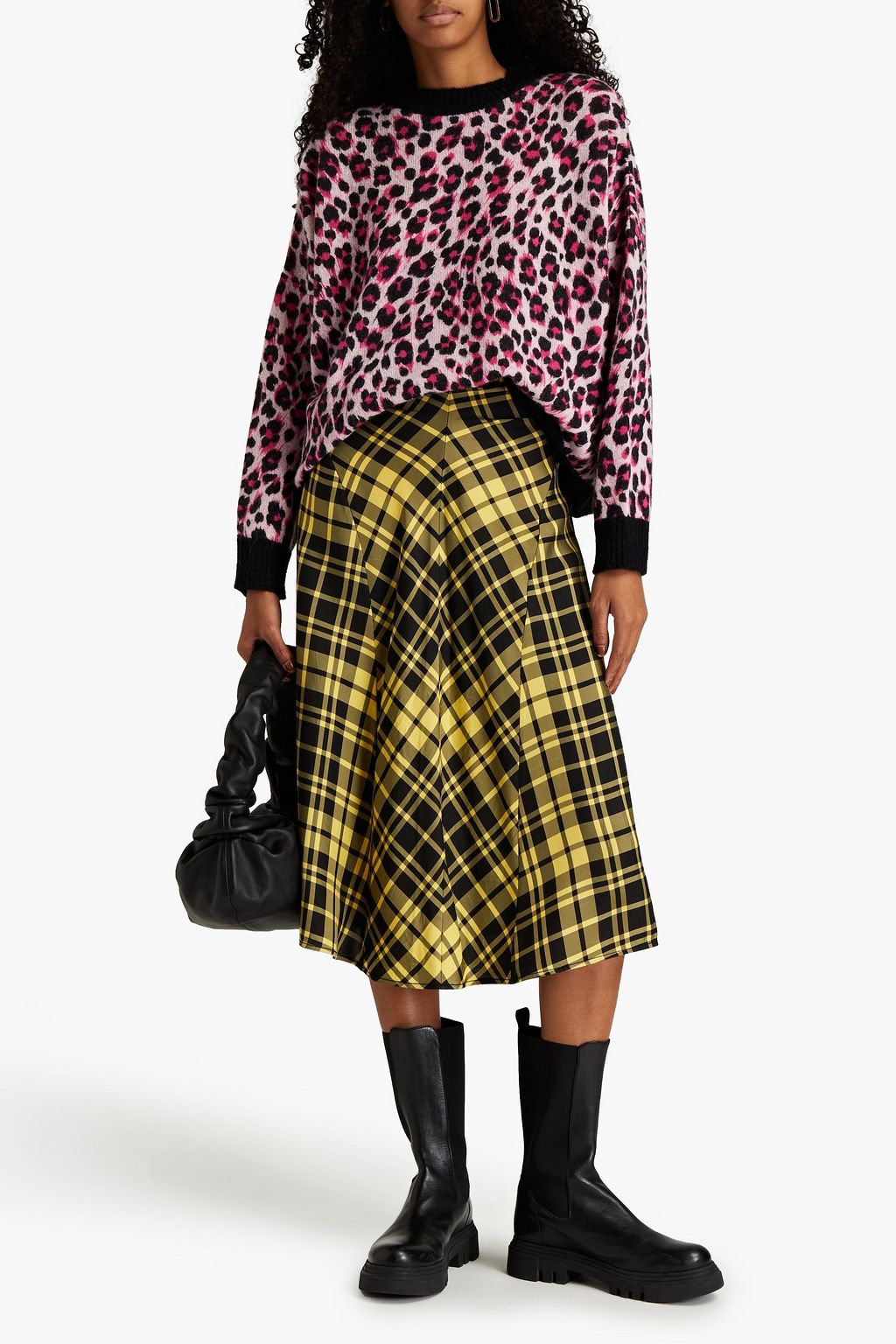 MOSCHINO Leopard-jacquard sweater