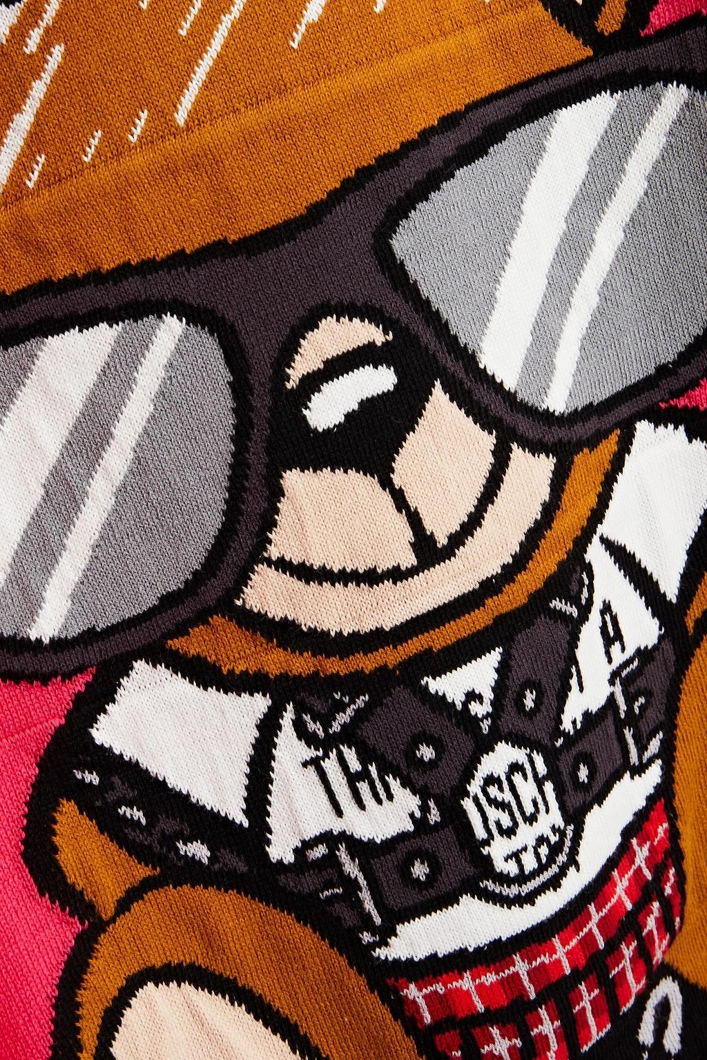 MOSCHINO Intarsia-knit cotton sweater