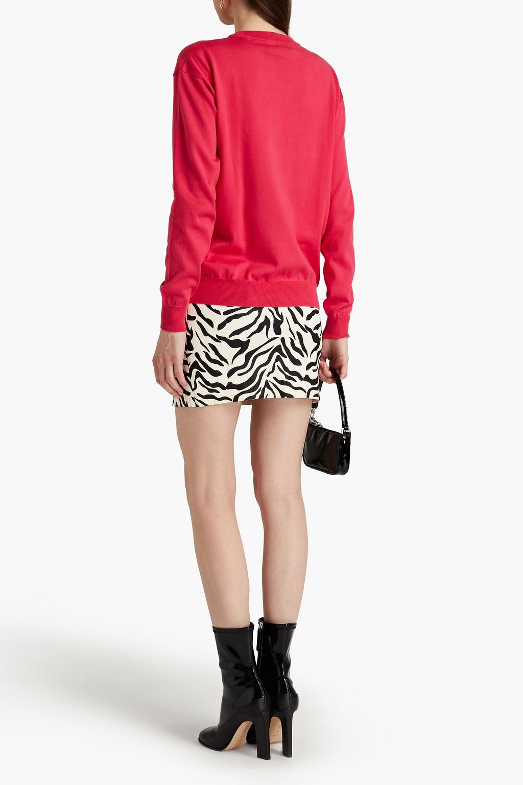MOSCHINO Intarsia-knit cotton sweater