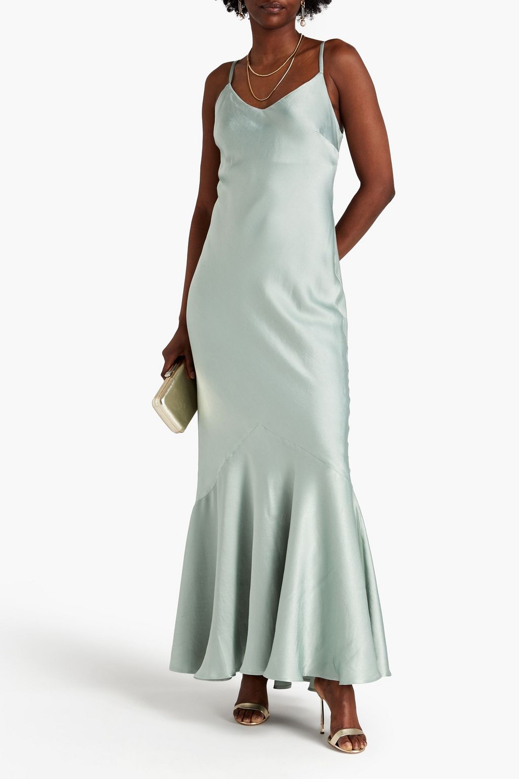 GHOST LONDON Hollywood Bella satin-crepe maxi slip dress | Sale up to 70%  off | THE OUTNET