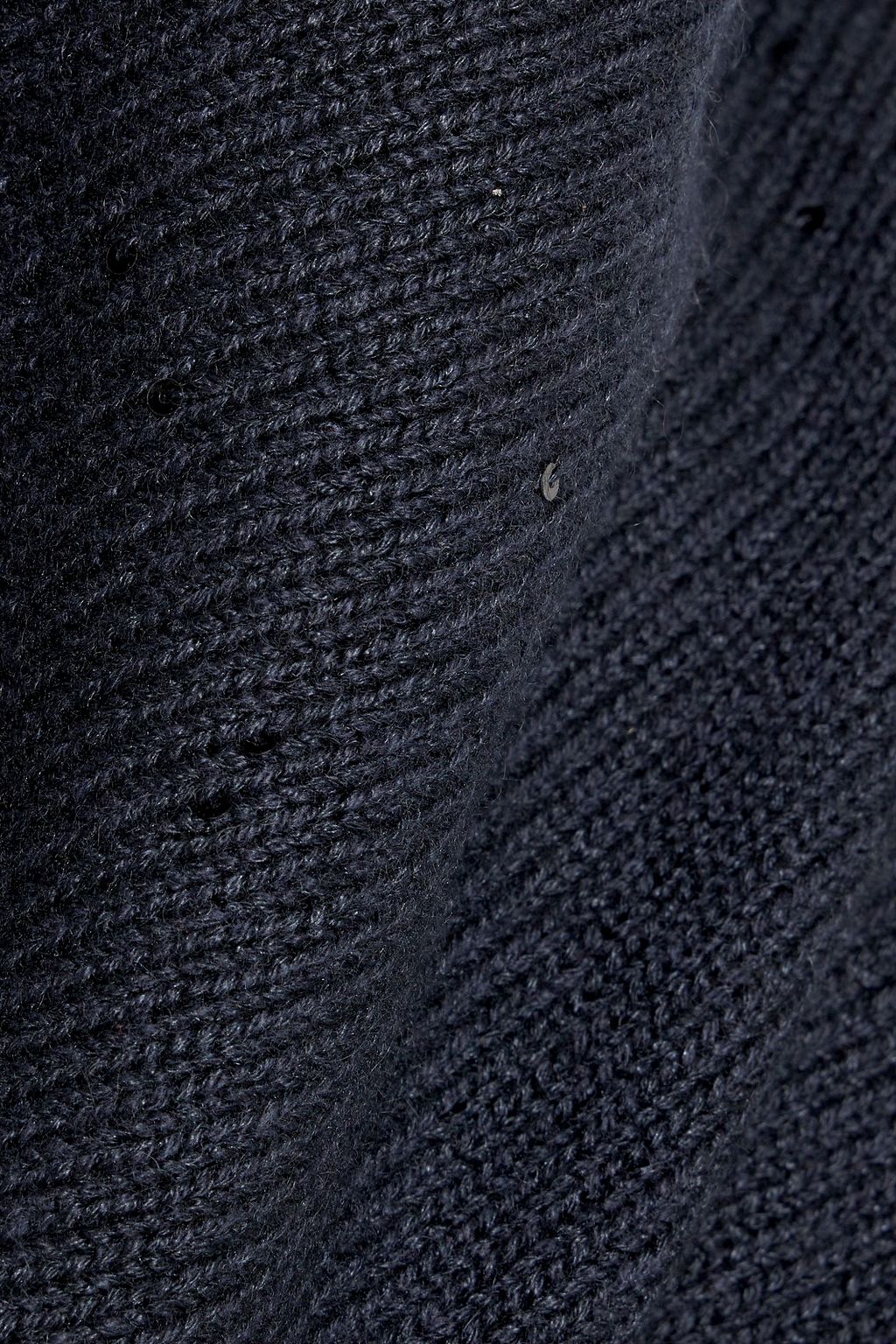 BRUNELLO CUCINELLI Sequin-embellished cashmere and silk-blend turtleneck sweater