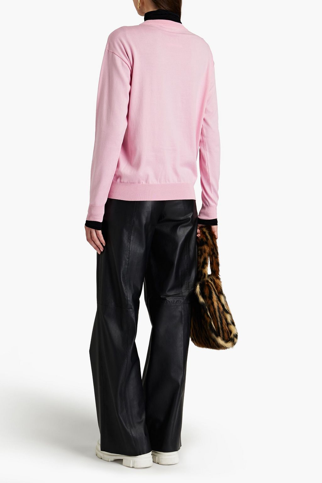 MOSCHINO Intarsia cotton sweater