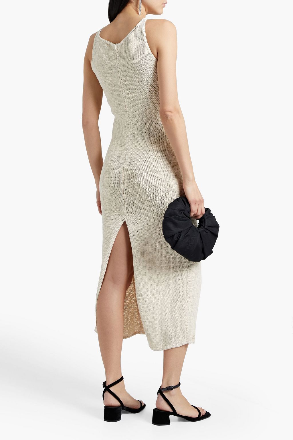 MAGDA BUTRYM Crochet-trimmed cotton-blend midi dress