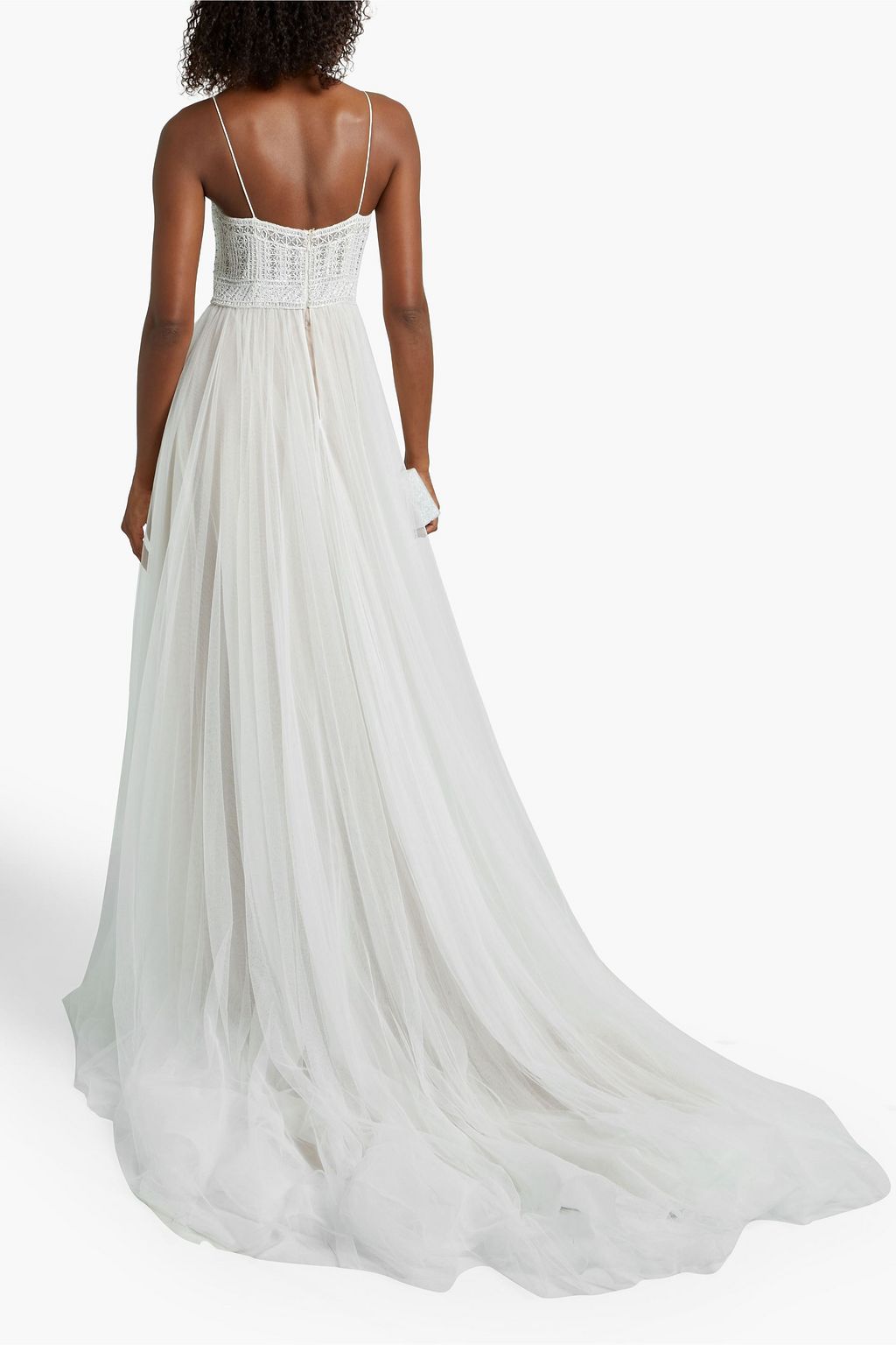 THEIA Embellished tulle bridal gown
