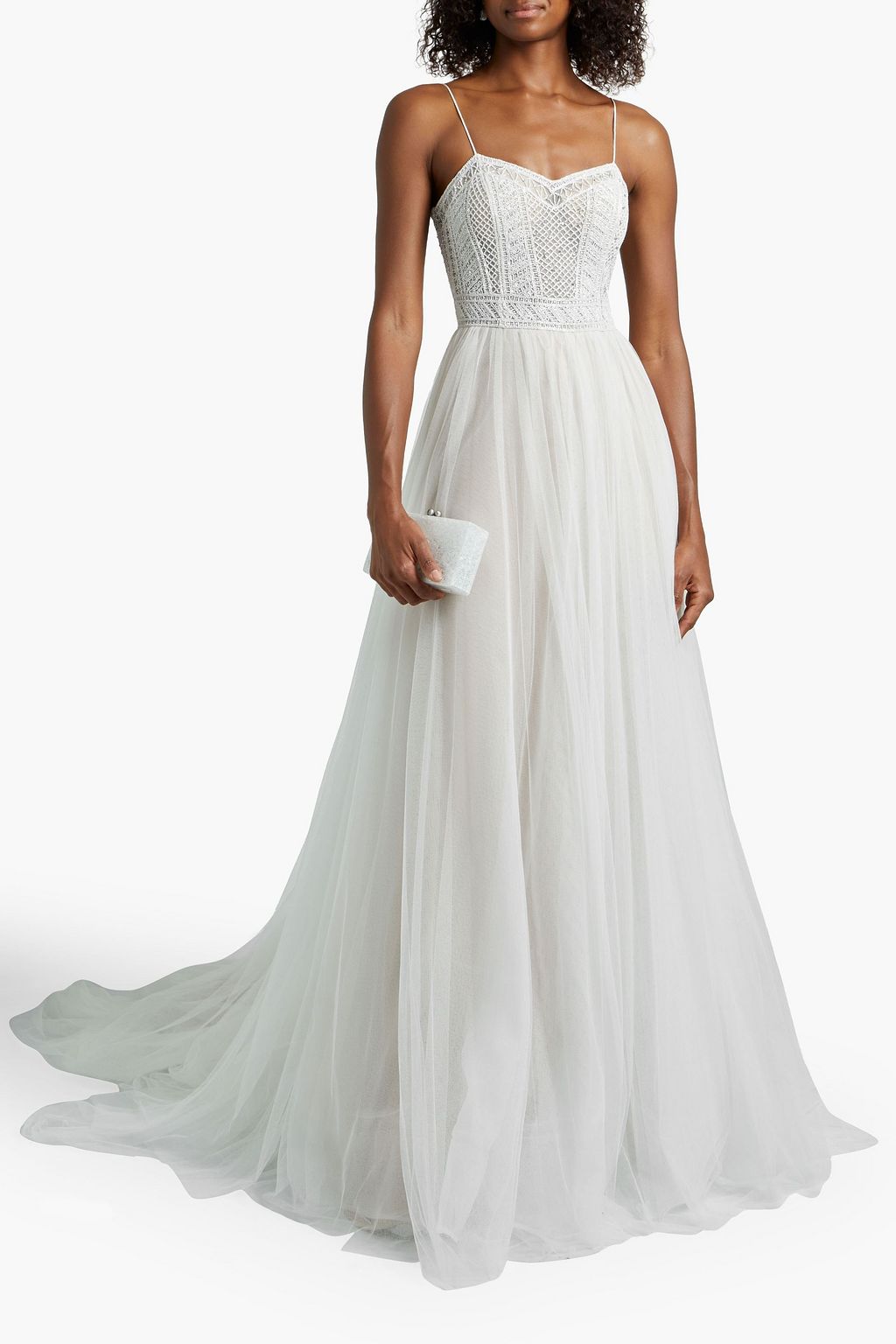 THEIA Embellished tulle bridal gown