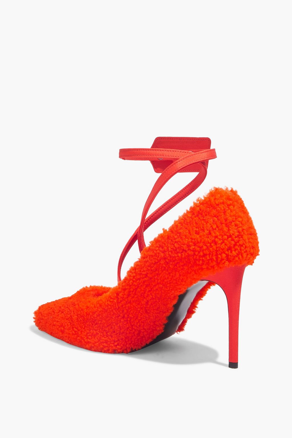 OFF-WHITE™ Zip Tie shearling pumps