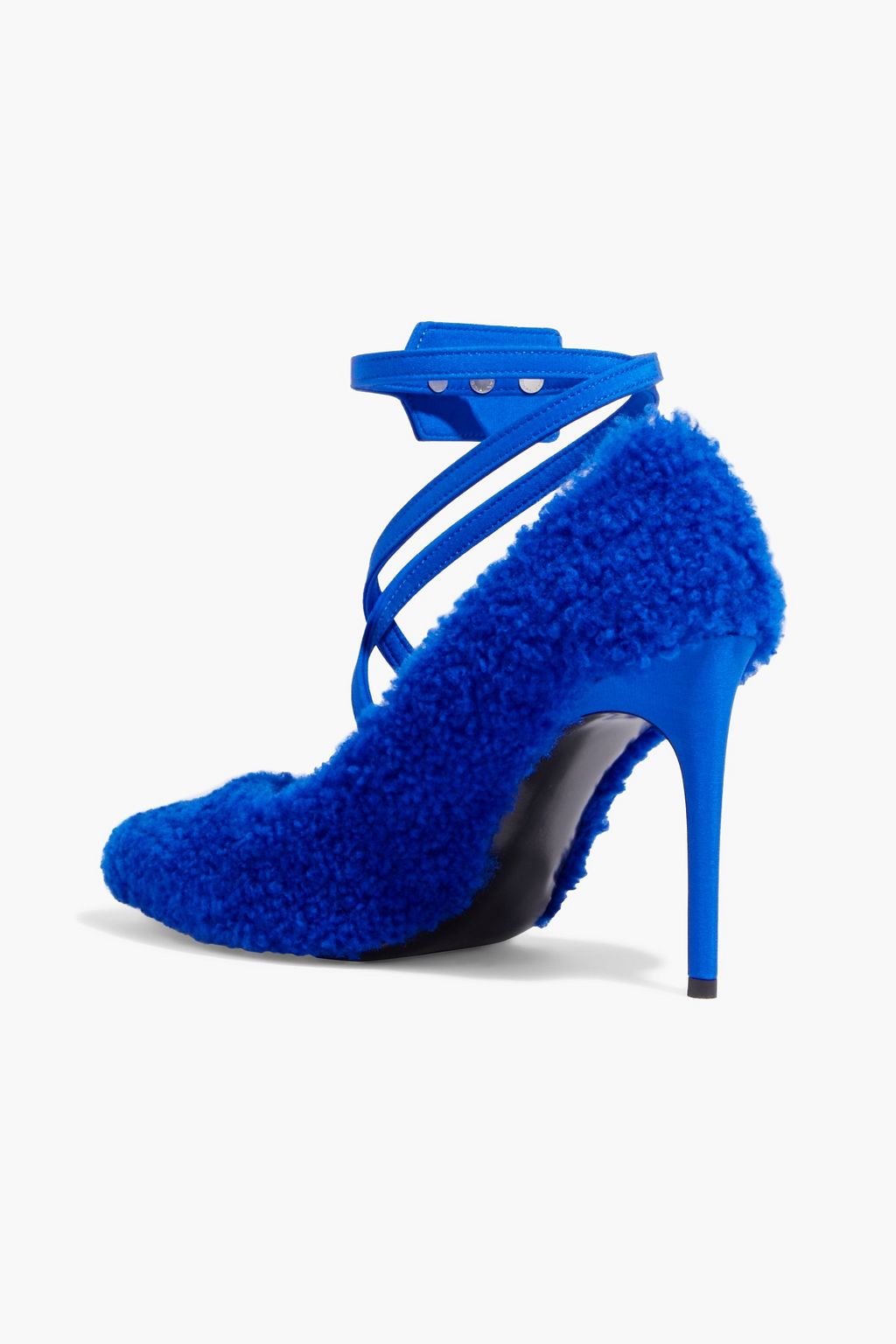 OFF-WHITE™ Zip Tie shearling pumps