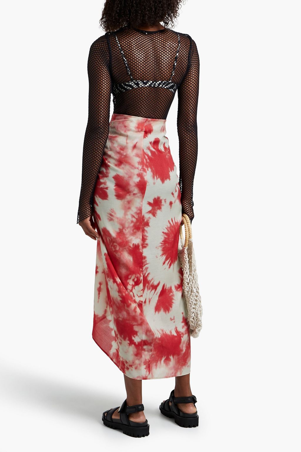 ALANUI Tie-dyed cotton and silk-blend pareo