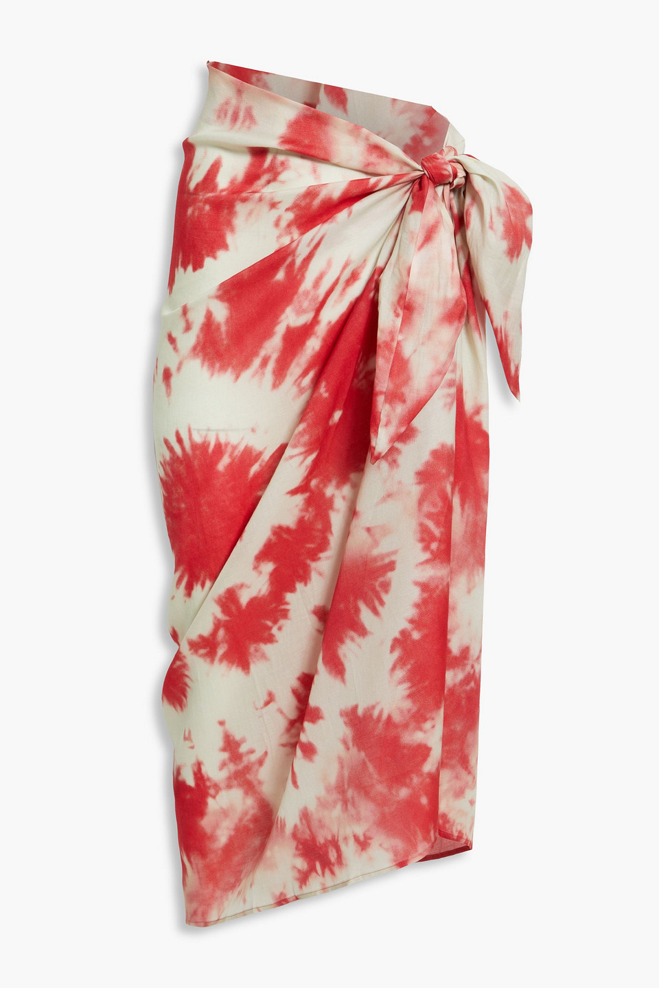 Antolina Paris Tie-dyed Cotton And Silk-blend Pareo In Fuchsia