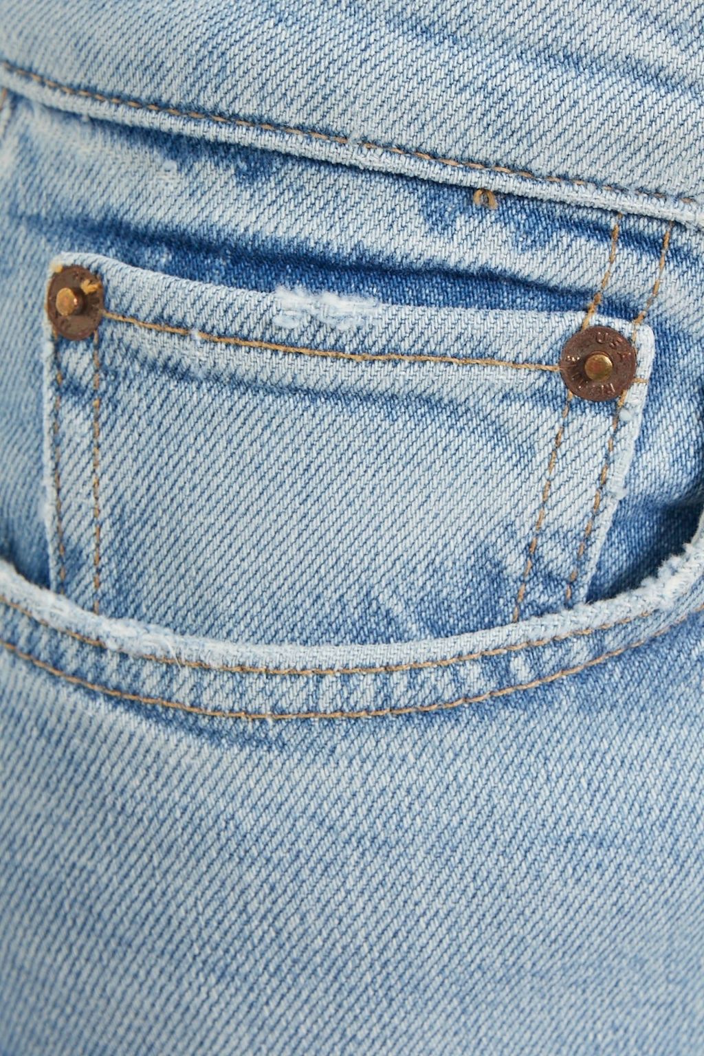 RE/DONE Cropped frayed mid-rise straight-leg jeans