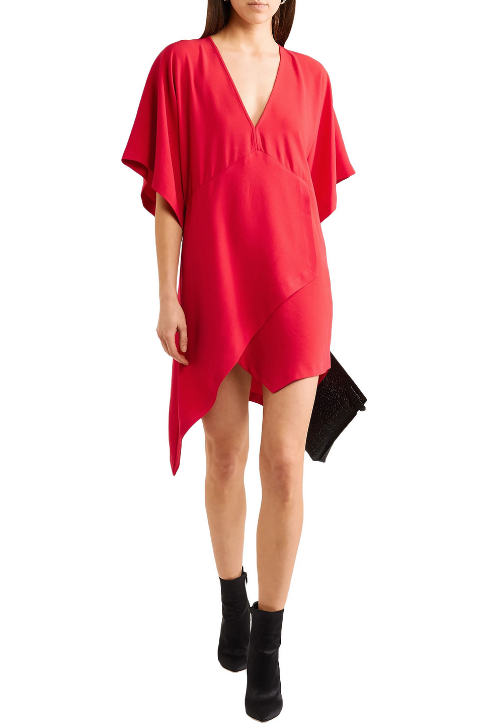 Iro Asymmetric Crepe Dress In Red