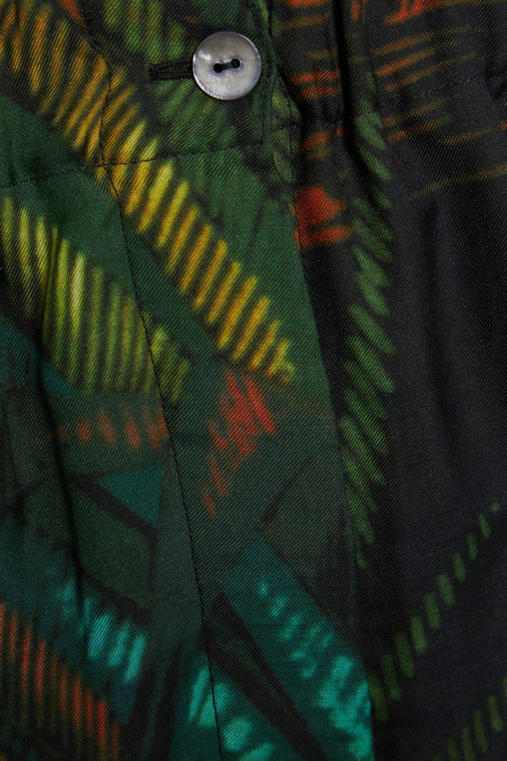 ALANUI Monkey Jungle printed cotton and silk-blend pajama shorts
