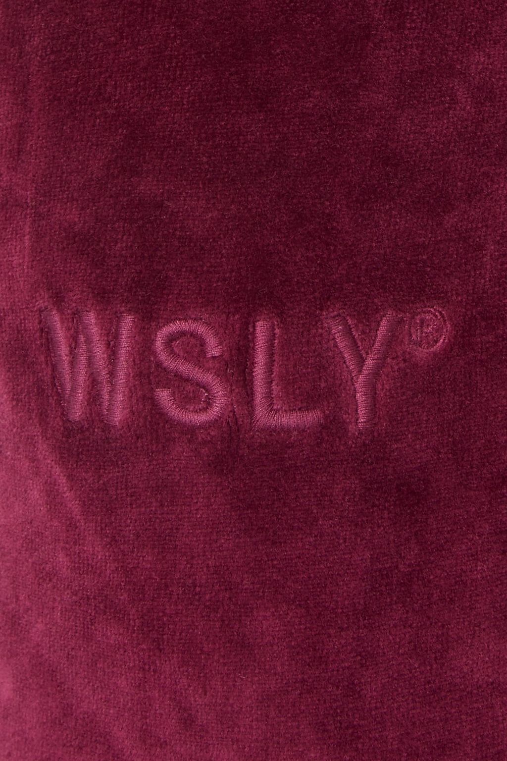 WSLY Eco Plush embroidered cotton-blend velour track pants