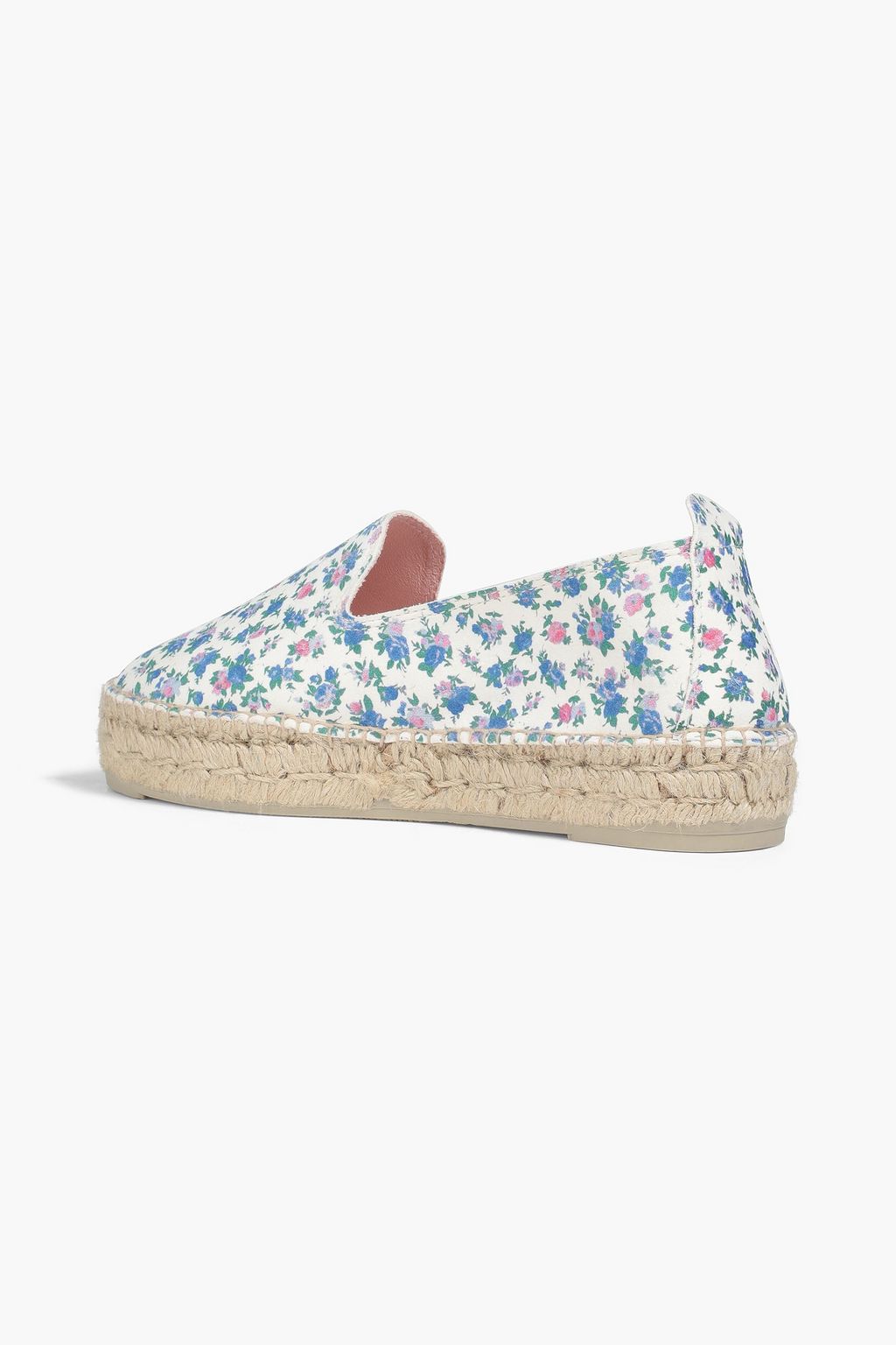LOVESHACKFANCY X MANEBÍ Floral-print suede platform espadrilles