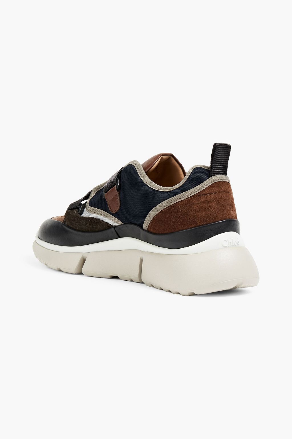 CHLOÉ Leather, suede and mesh sneakers