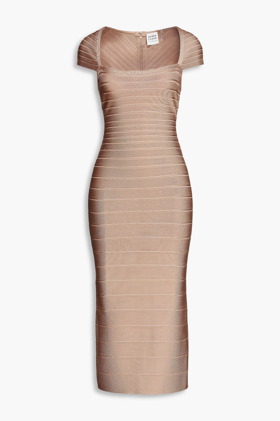 hervé léger - bandage midi dress - neutral - m