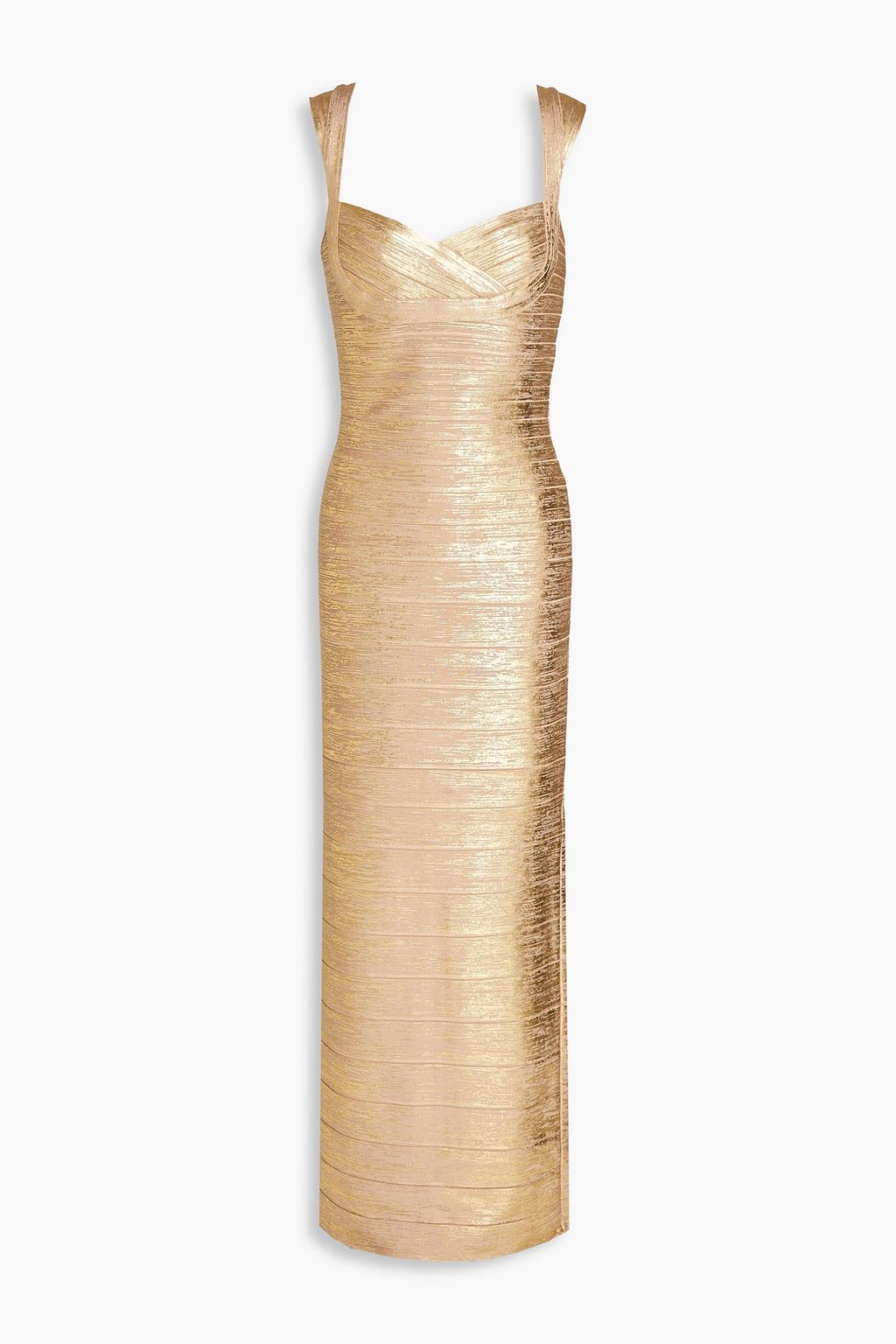 HERVÉ LÉGER Metallic bandage gown