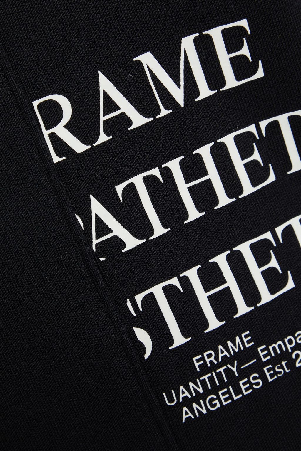 FRAME Paneled printed cotton-blend fleece sweatshirt
