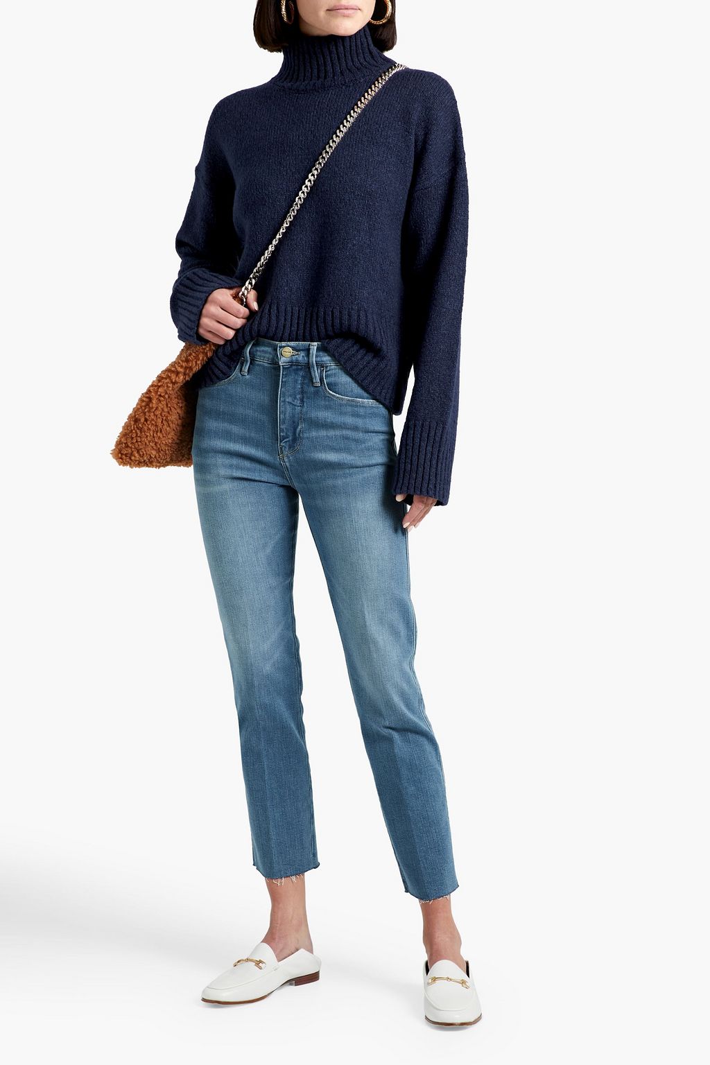 FRAME Wool-blend turtleneck sweater