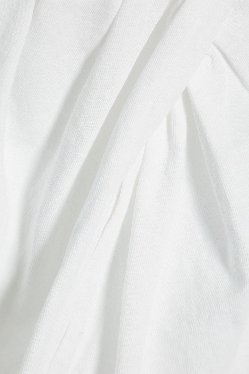FRAME Pleated cotton-jersey top