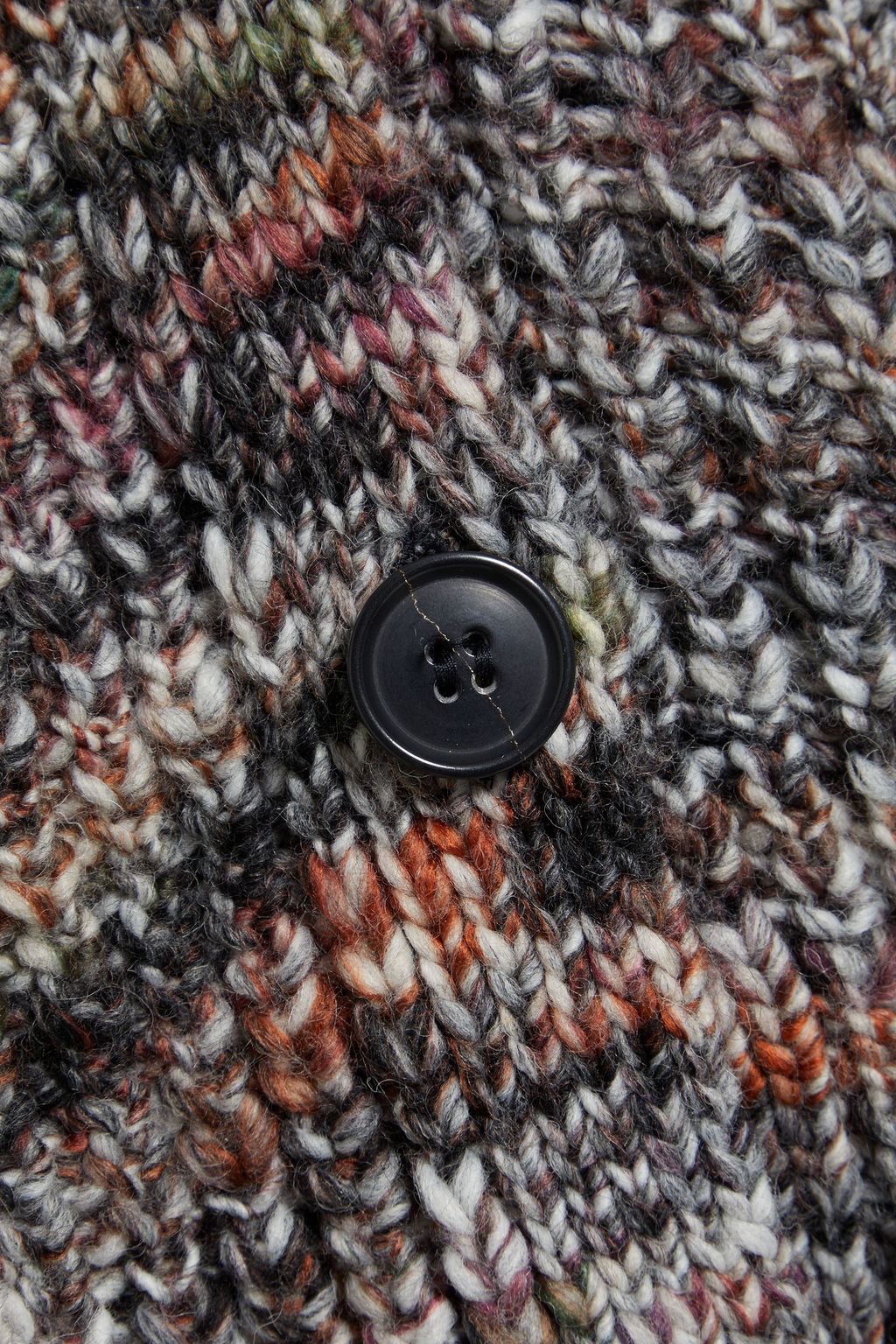 FRAME Marled ribbed-knit cardigan