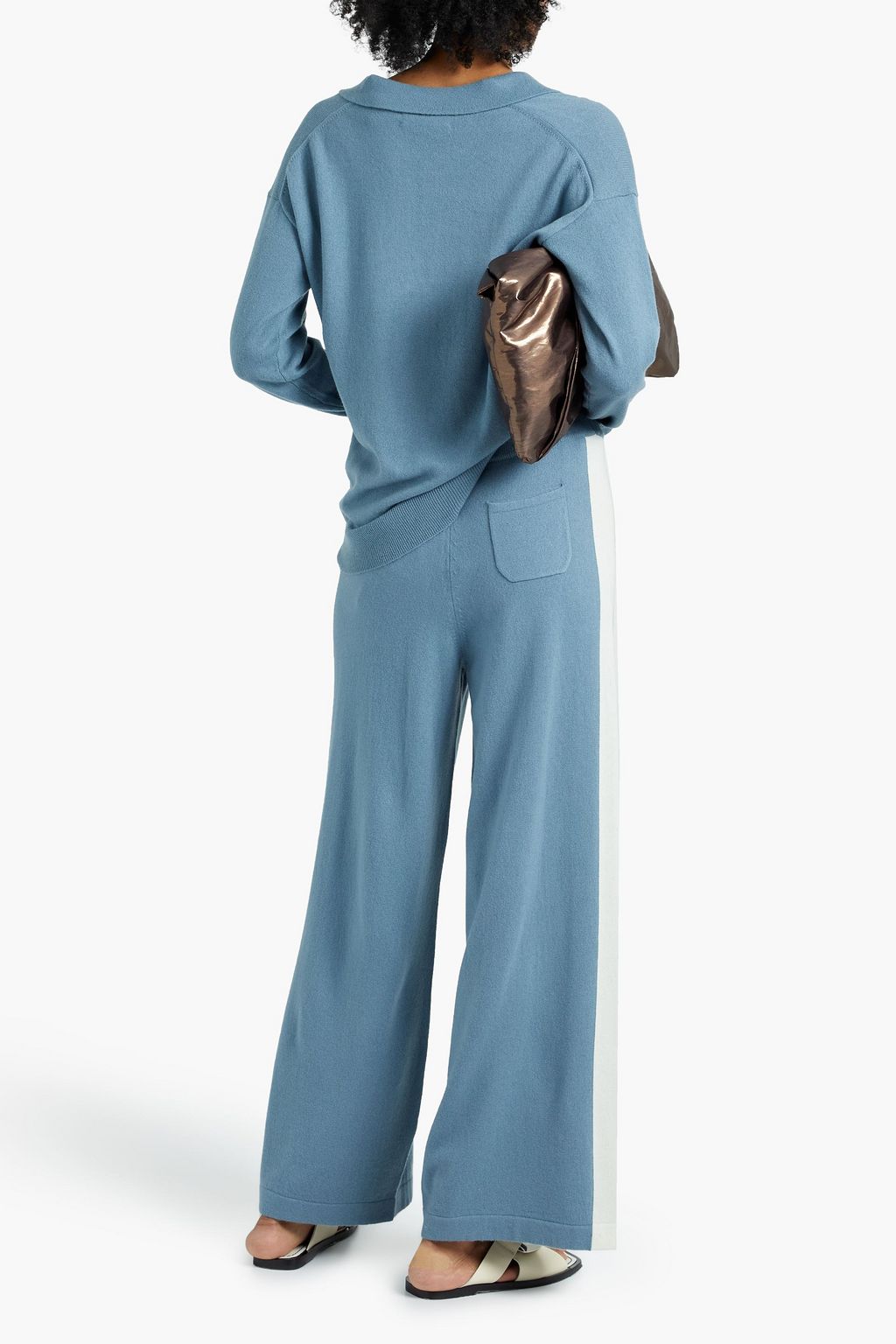 CHINTI & PARKER Wool and cashmere-blend polo sweater