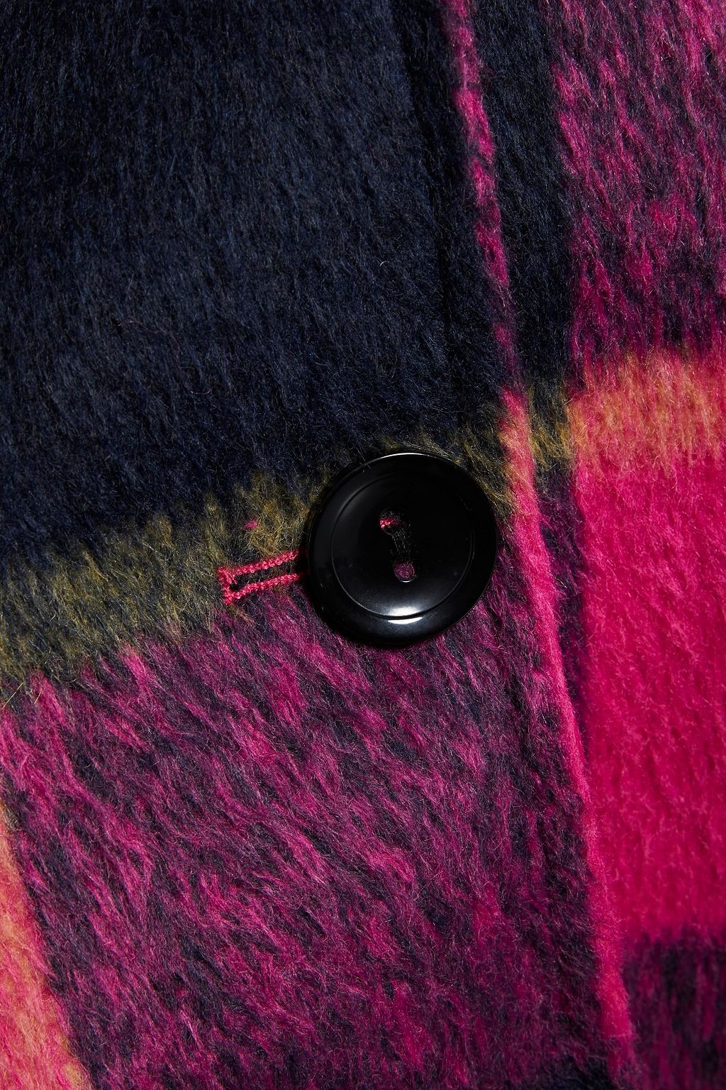 STAND STUDIO Alexia checked brushed-felt coat