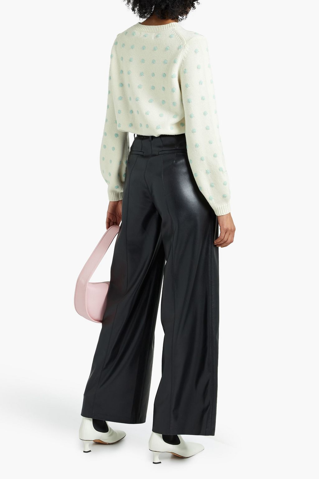 CHINTI & PARKER Polka-dot wool and cashmere-blend sweater