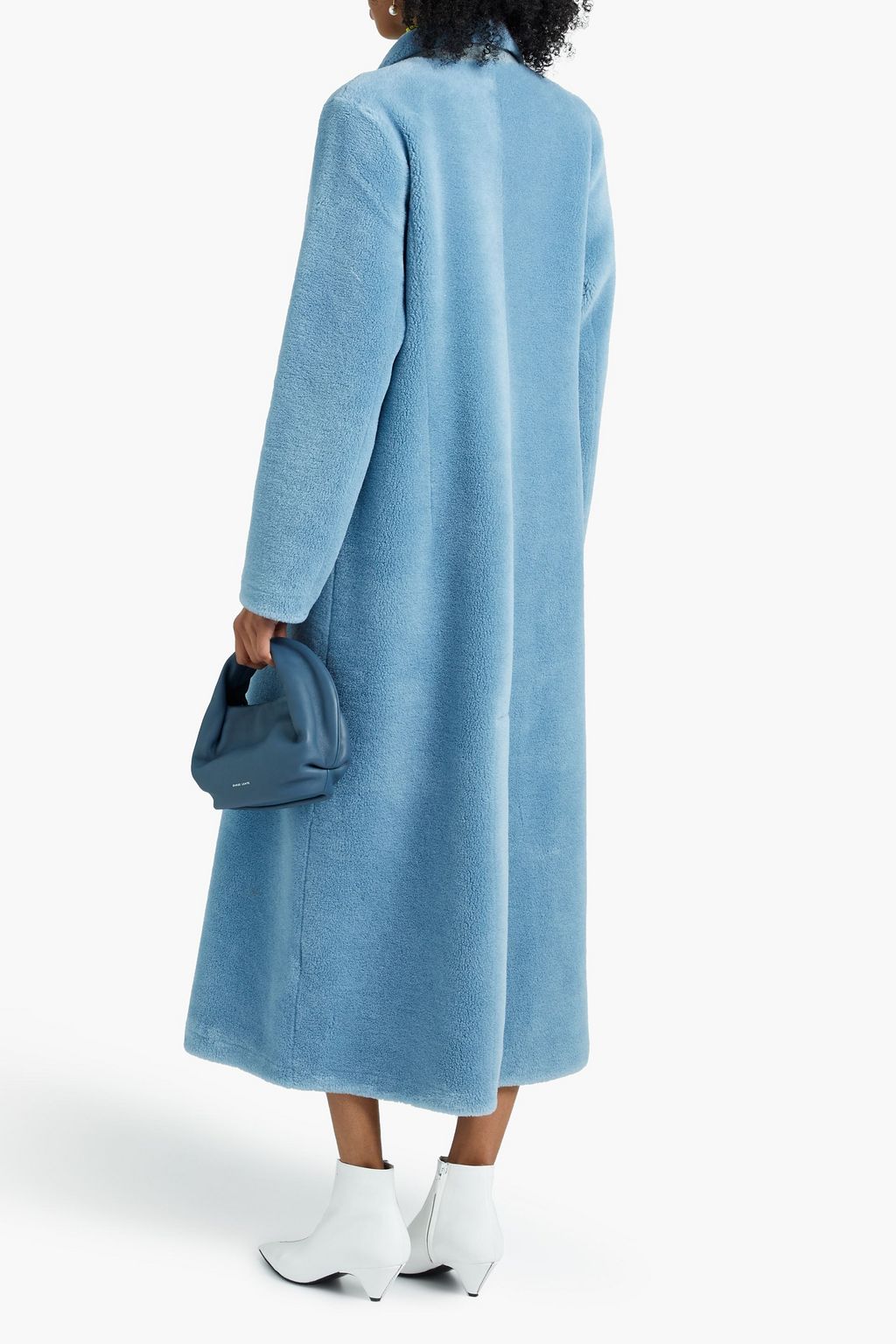 STAND STUDIO Halle double-breasted faux shearling coat