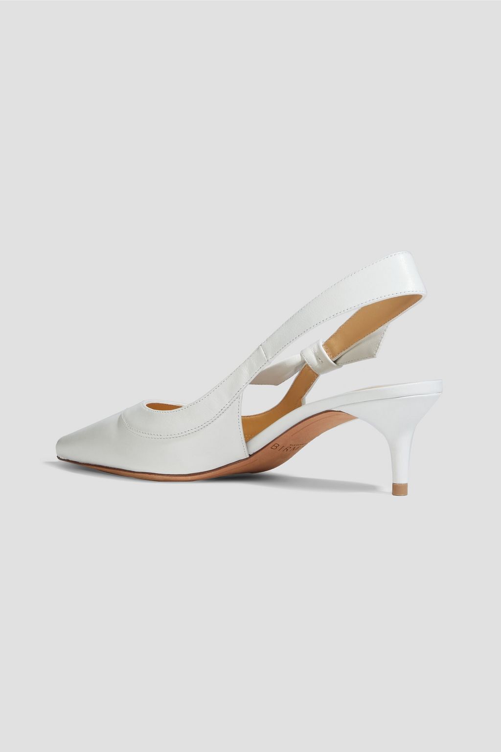 ALEXANDRE BIRMAN Wavee Clarita bowembellished leather slingback pumps