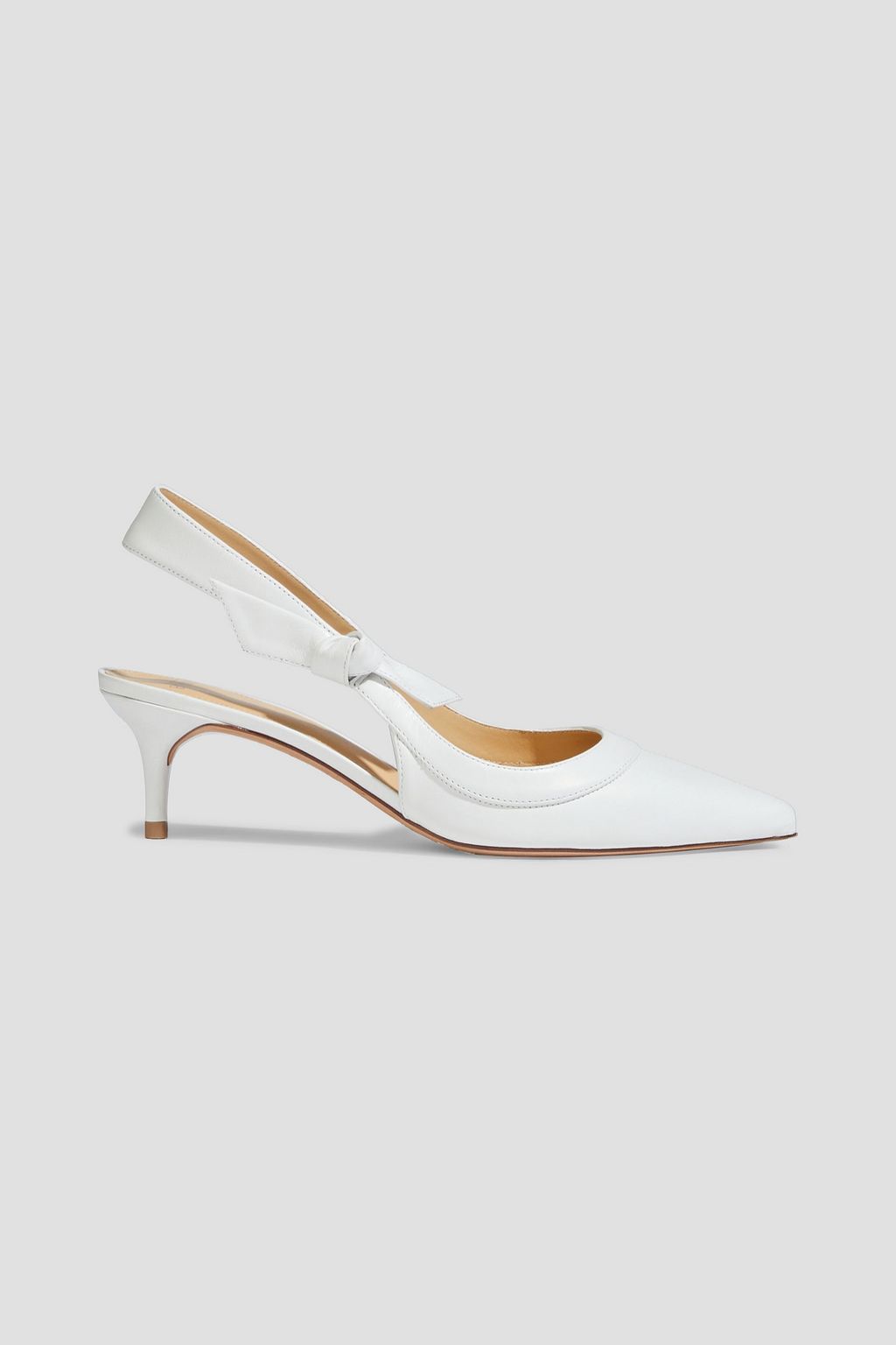 ALEXANDRE BIRMAN Wavee Clarita bowembellished leather slingback pumps