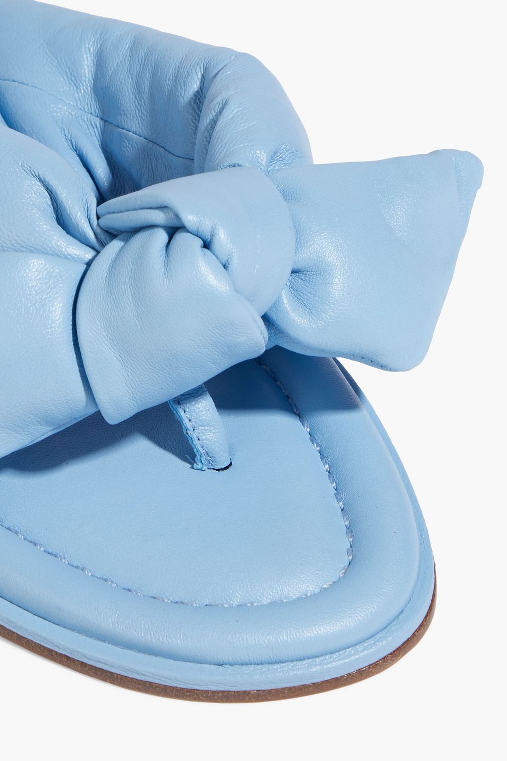ALEXANDRE BIRMAN Soft Clarita レザー サンダル リボン付き パッド入り