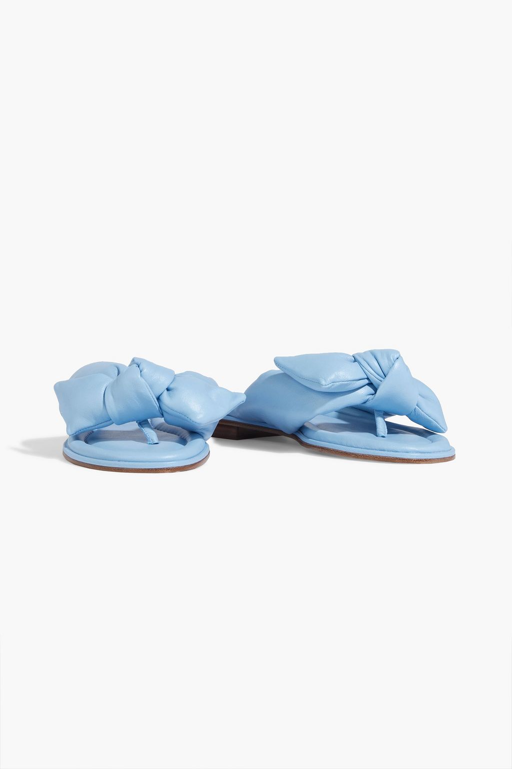 ALEXANDRE BIRMAN Soft Clarita レザー サンダル リボン付き パッド入り