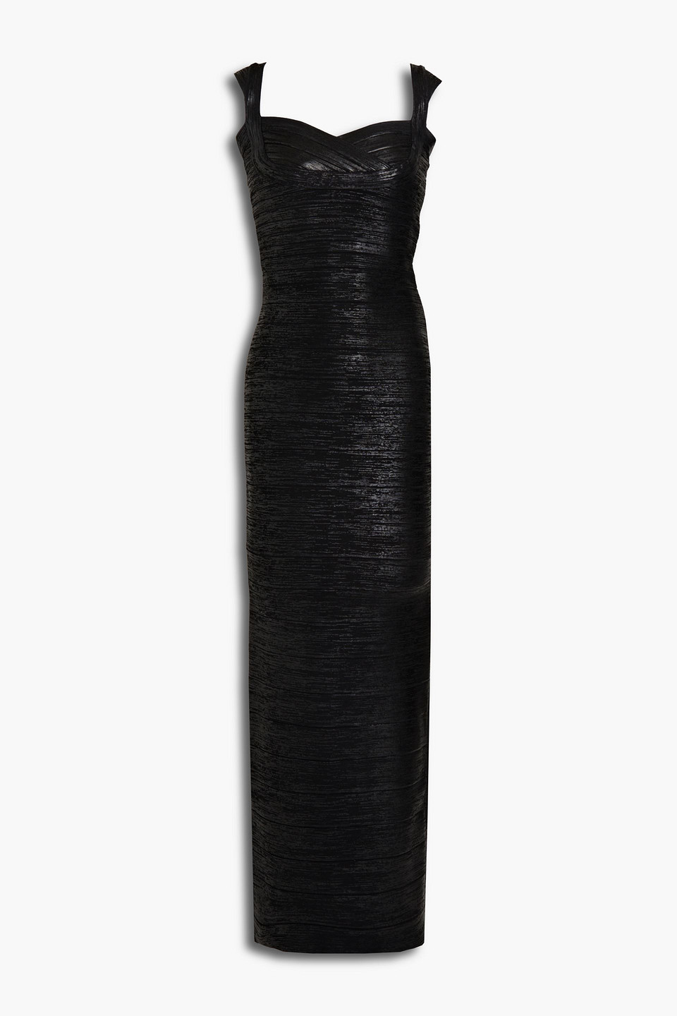 hervé léger - metallic bandage gown - black - xxs