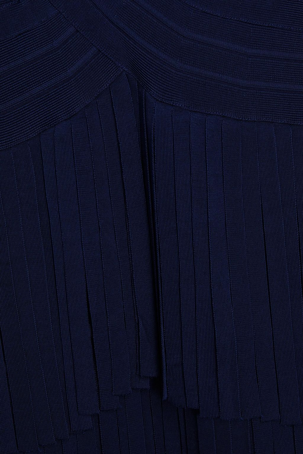 HERVÉ LÉGER Tiered fringed bandage mini dress