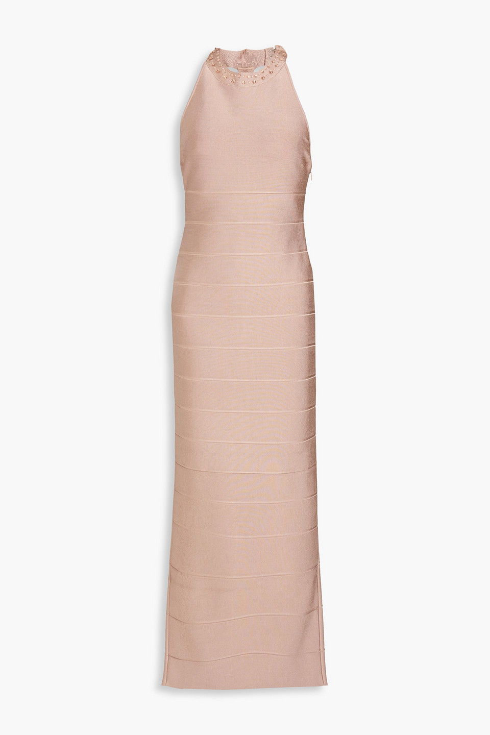 Hervé Léger Embellished bandage halterneck gown