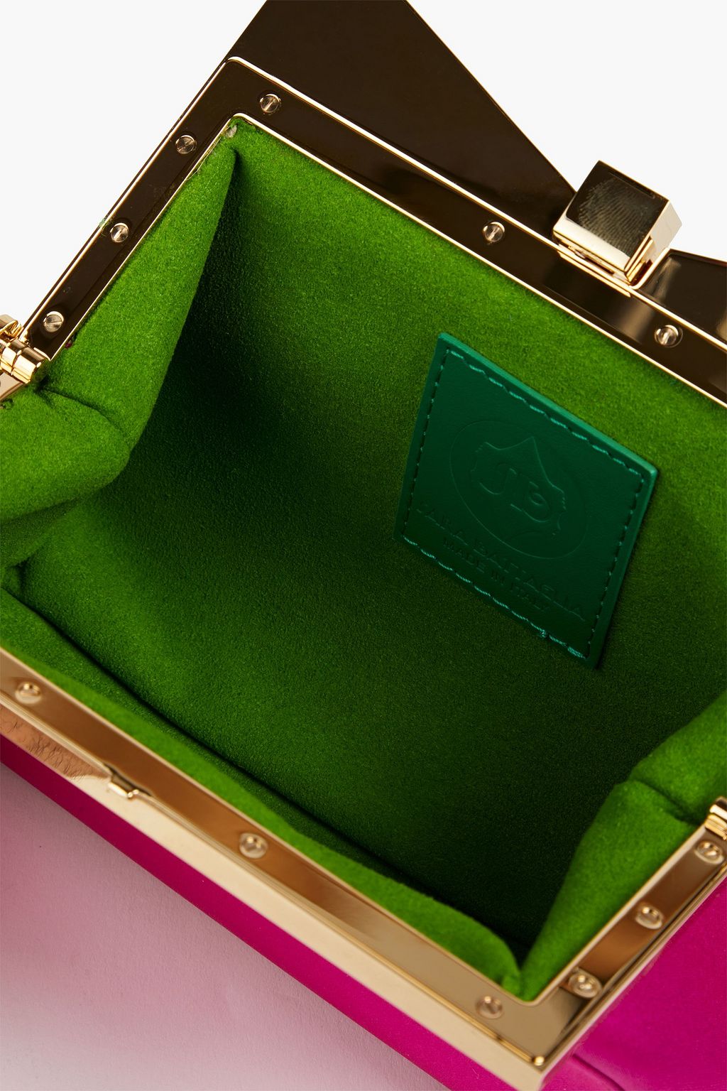 SARA BATTAGLIA Lady Me satin box clutch
