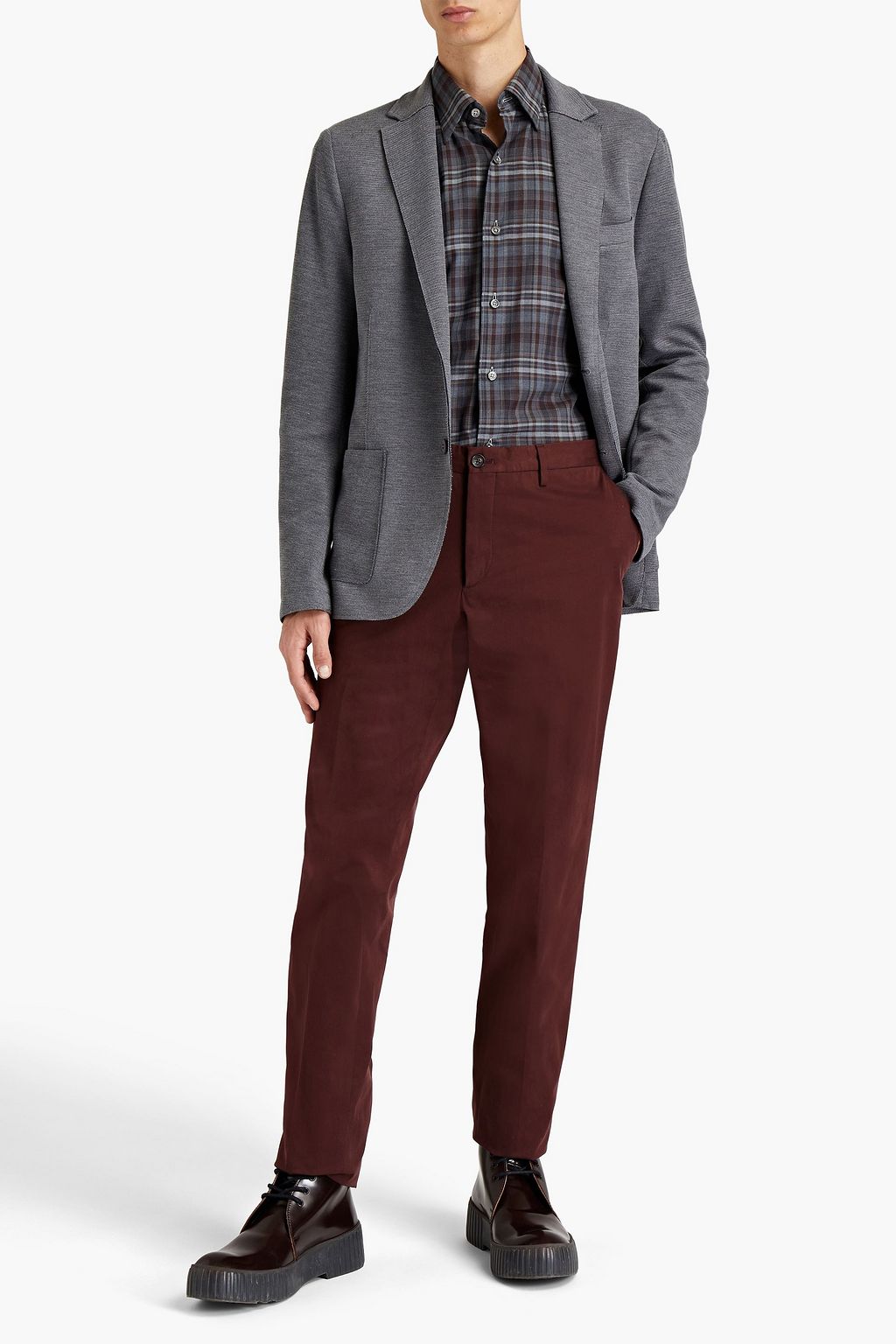 ZEGNA Slim-fit stretch-cotton twill pants