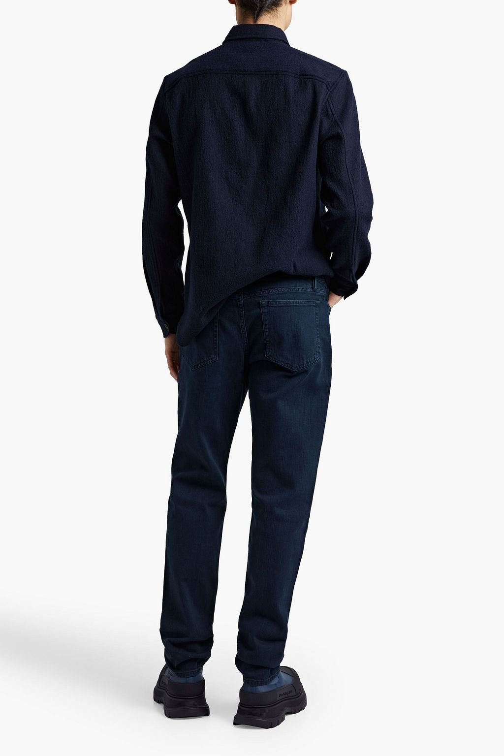 FRAME Slim-fit whiskered denim jeans