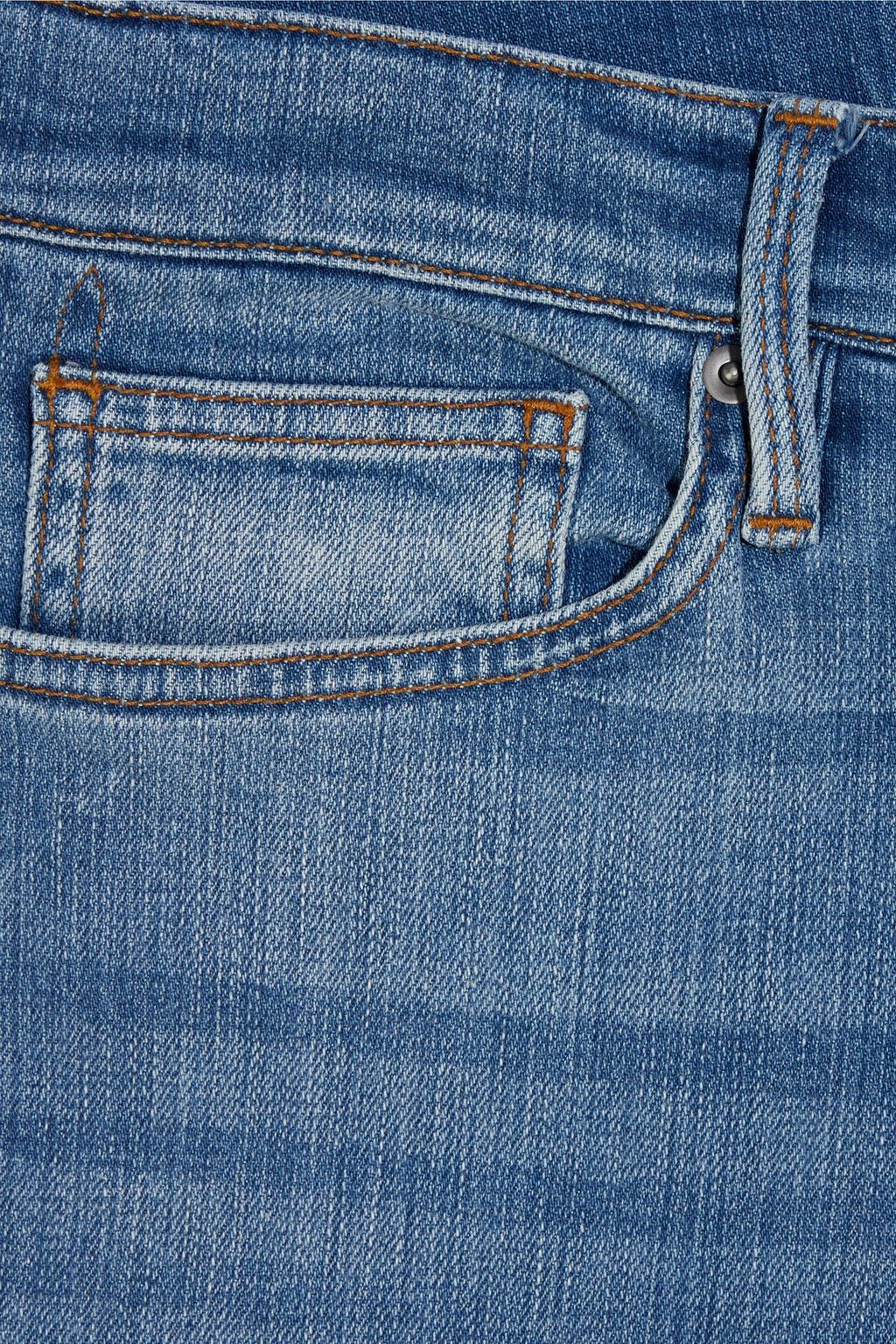 FRAME Slim-fit whiskered denim jeans