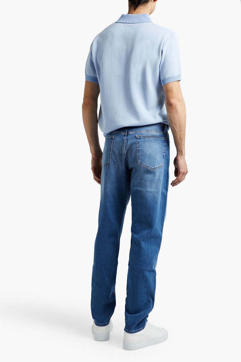 FRAME Slim-fit whiskered denim jeans