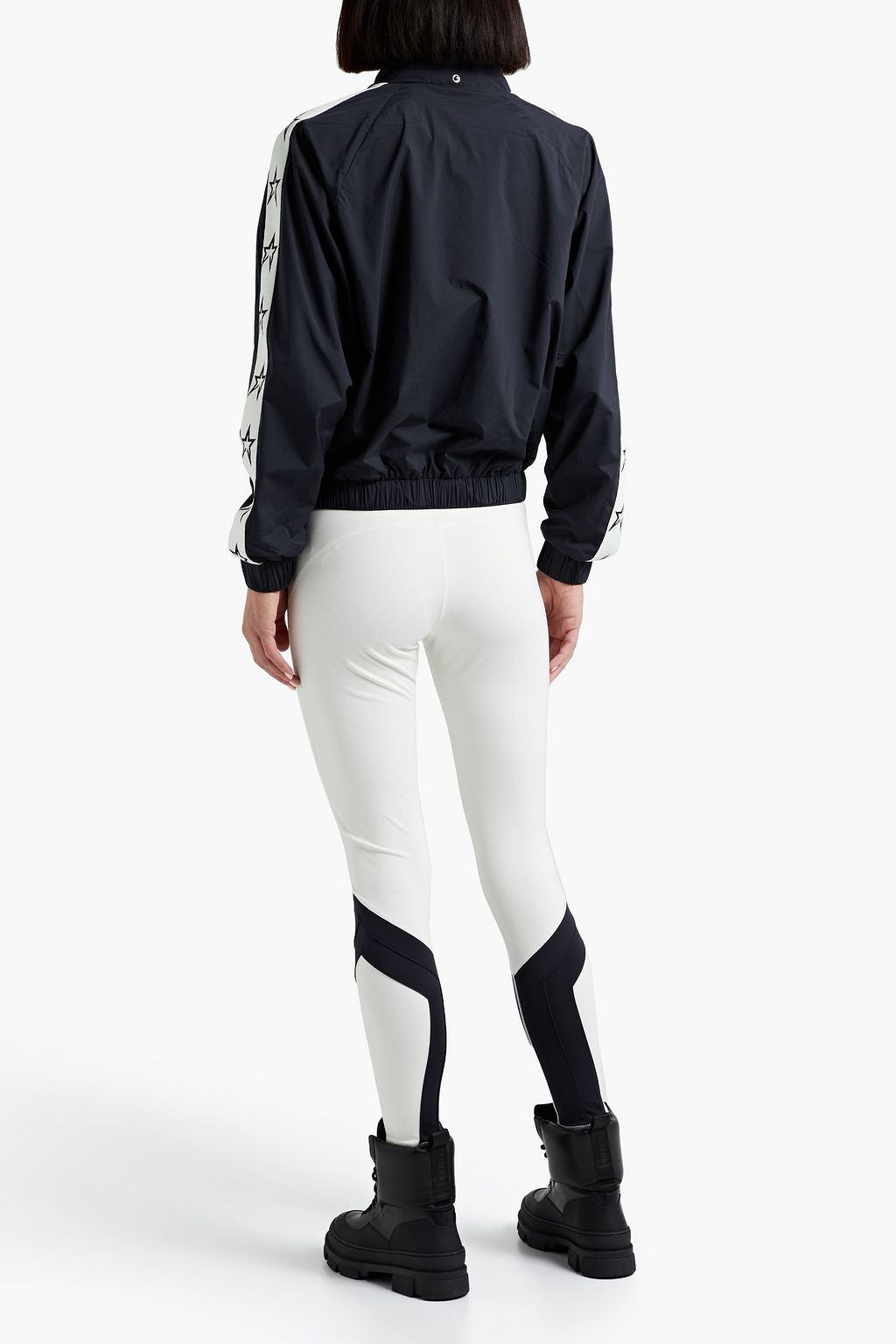 PERFECT MOMENT Star jacquard-trimmed shell hooded jacket