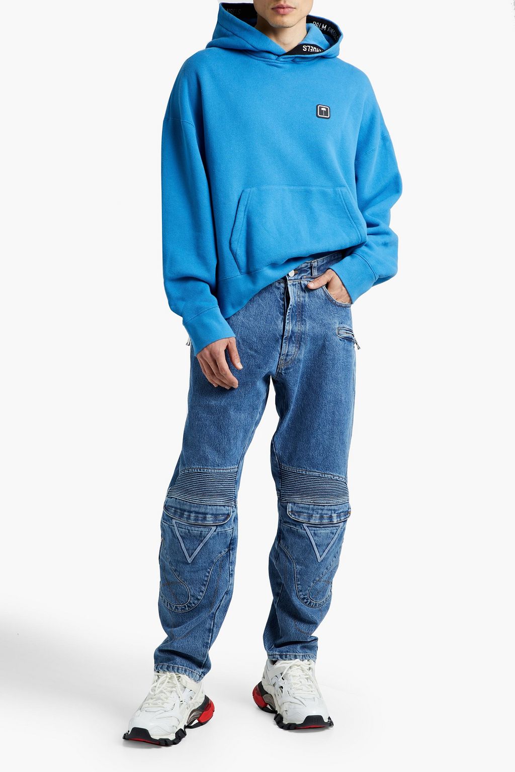 PALM ANGELS Appliquéd French cotton-terry hoodie