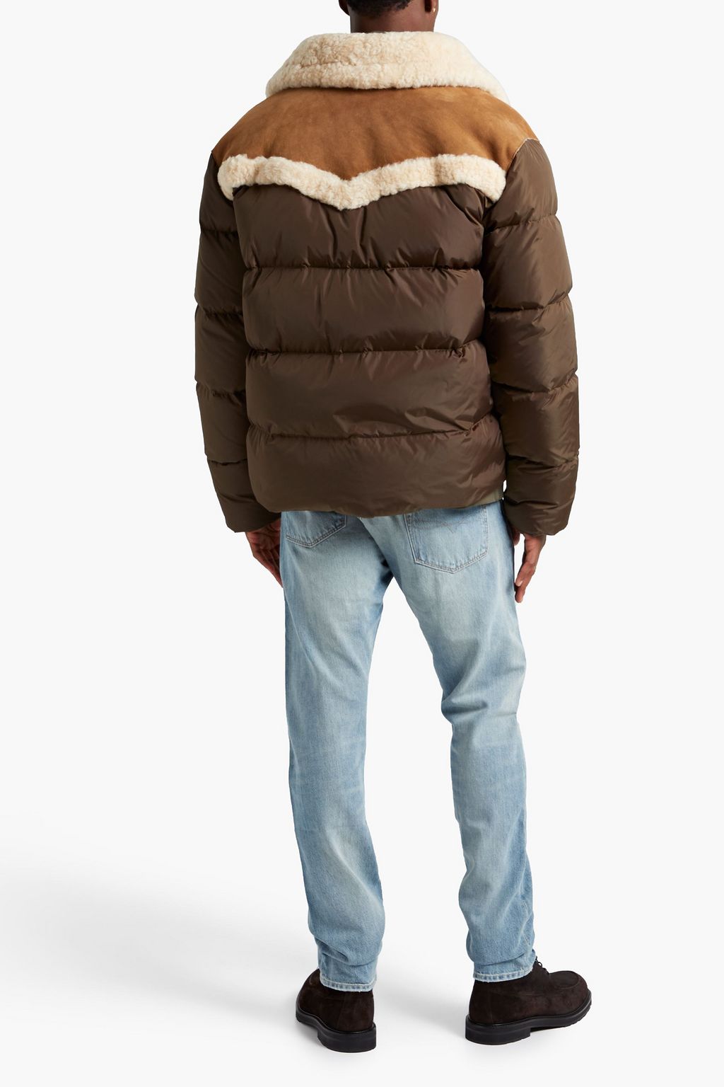 DSQUARED2 Shearling-paneled quilted shell down jacket