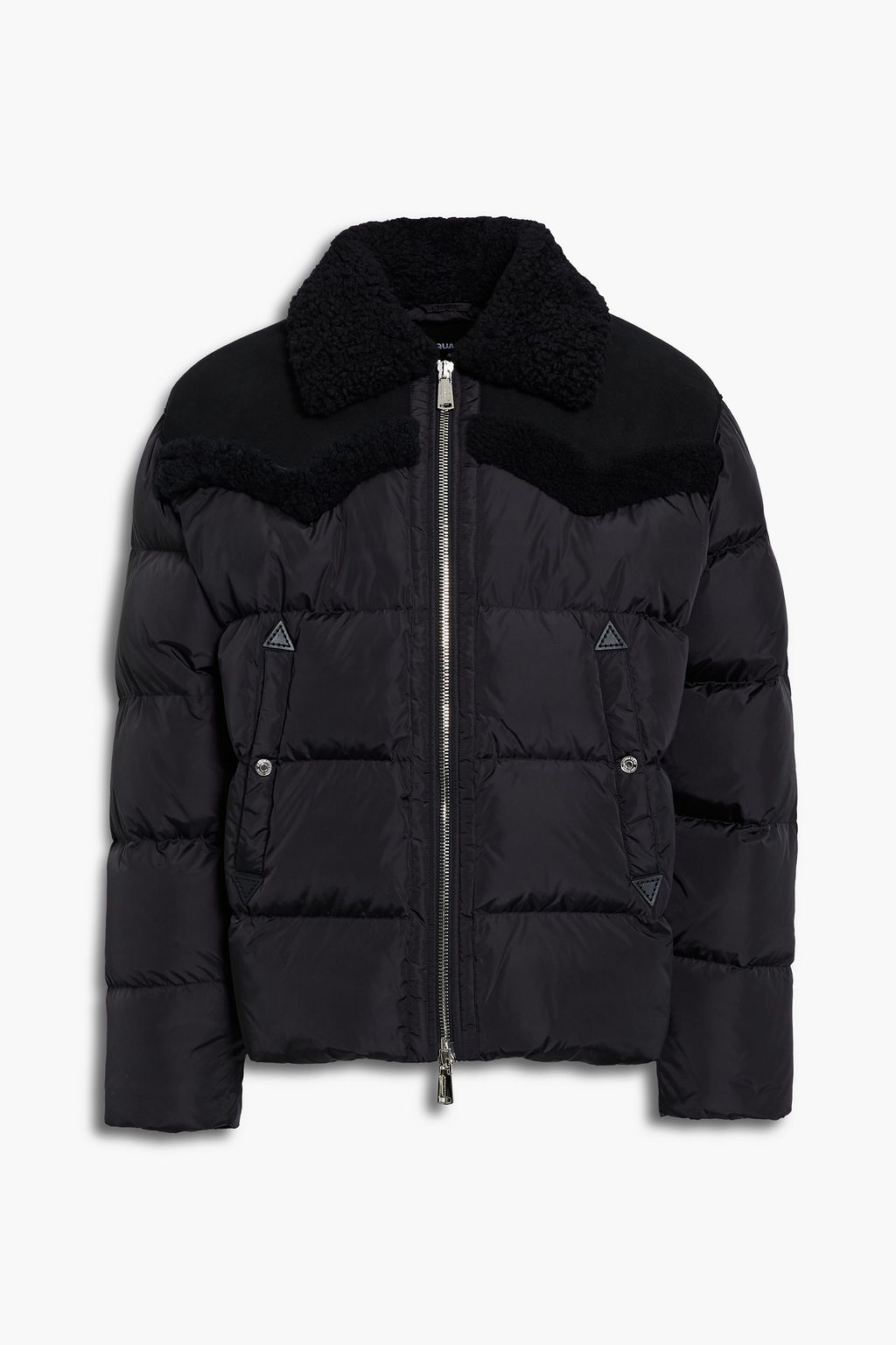 DSQUARED2 Shearling-paneled quilted shell down jacket | THE OUTNET