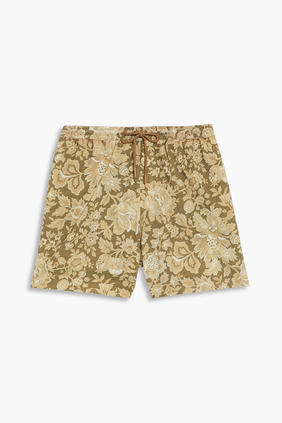 Zimmermann Short-length Floral-print Swim Shorts In Sage Green